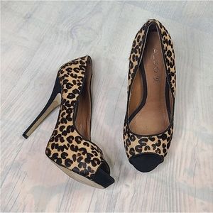 Aldo Hayth Leopard Print Pumps Size 38 7.5 US